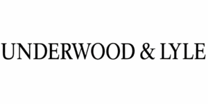 The image displays the text "UNDERWOOD & LYLE" in bold, black uppercase serif letters on a white background.